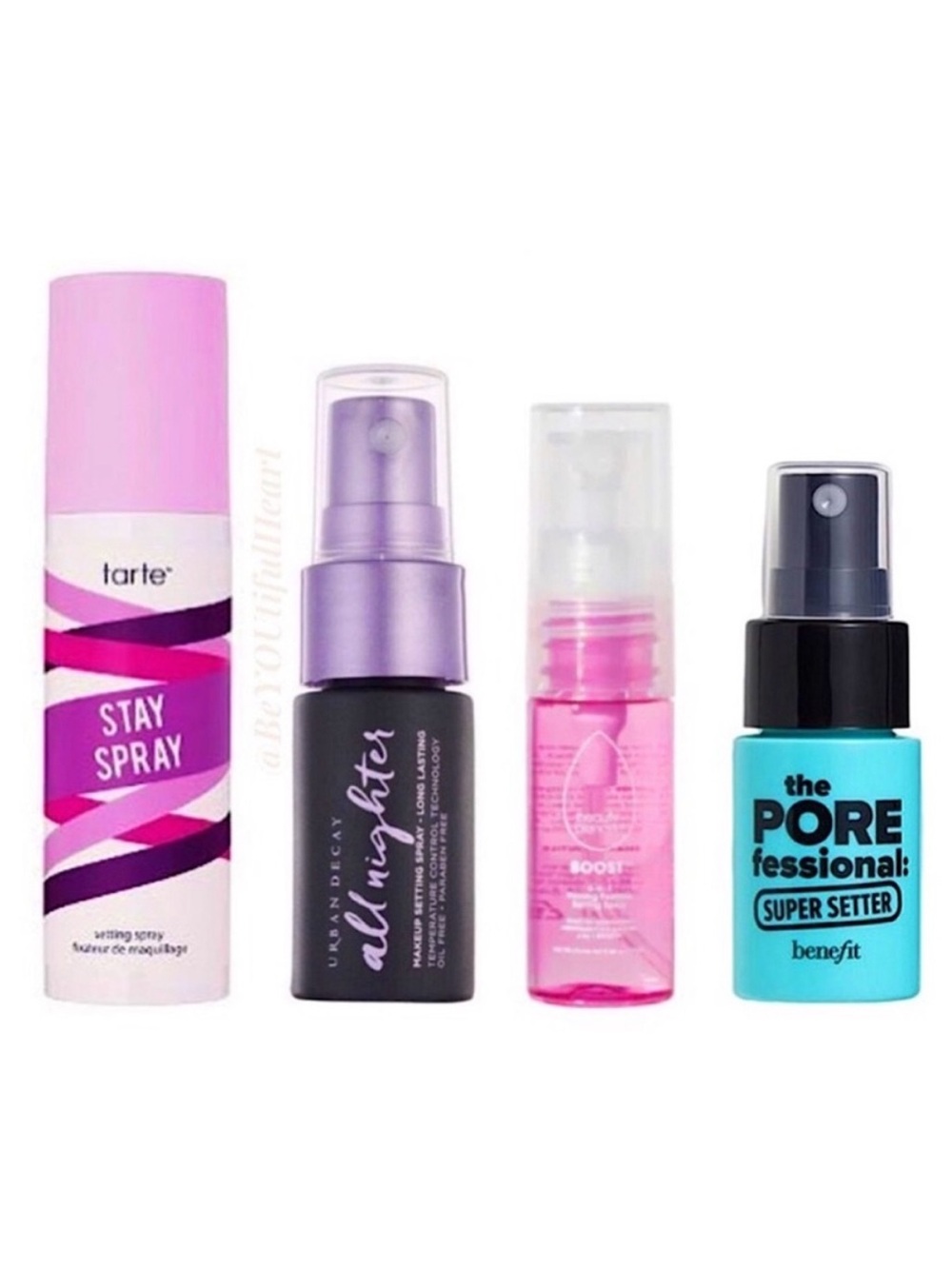 Makeup Mini Setting Spray Set - tarte, Urban Decay, beautyblender & Benefit